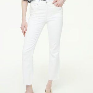 J.Crew Midrise Flare Crop Size 29P White Jeans